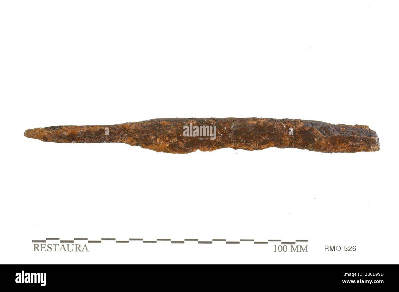 Coltello, coltello, ferro, 12,9 x 1,3 cm, x, Olanda, Utrecht, Wijk bij Duurstede, Wijk bij Duurstede, Dorestad Foto Stock