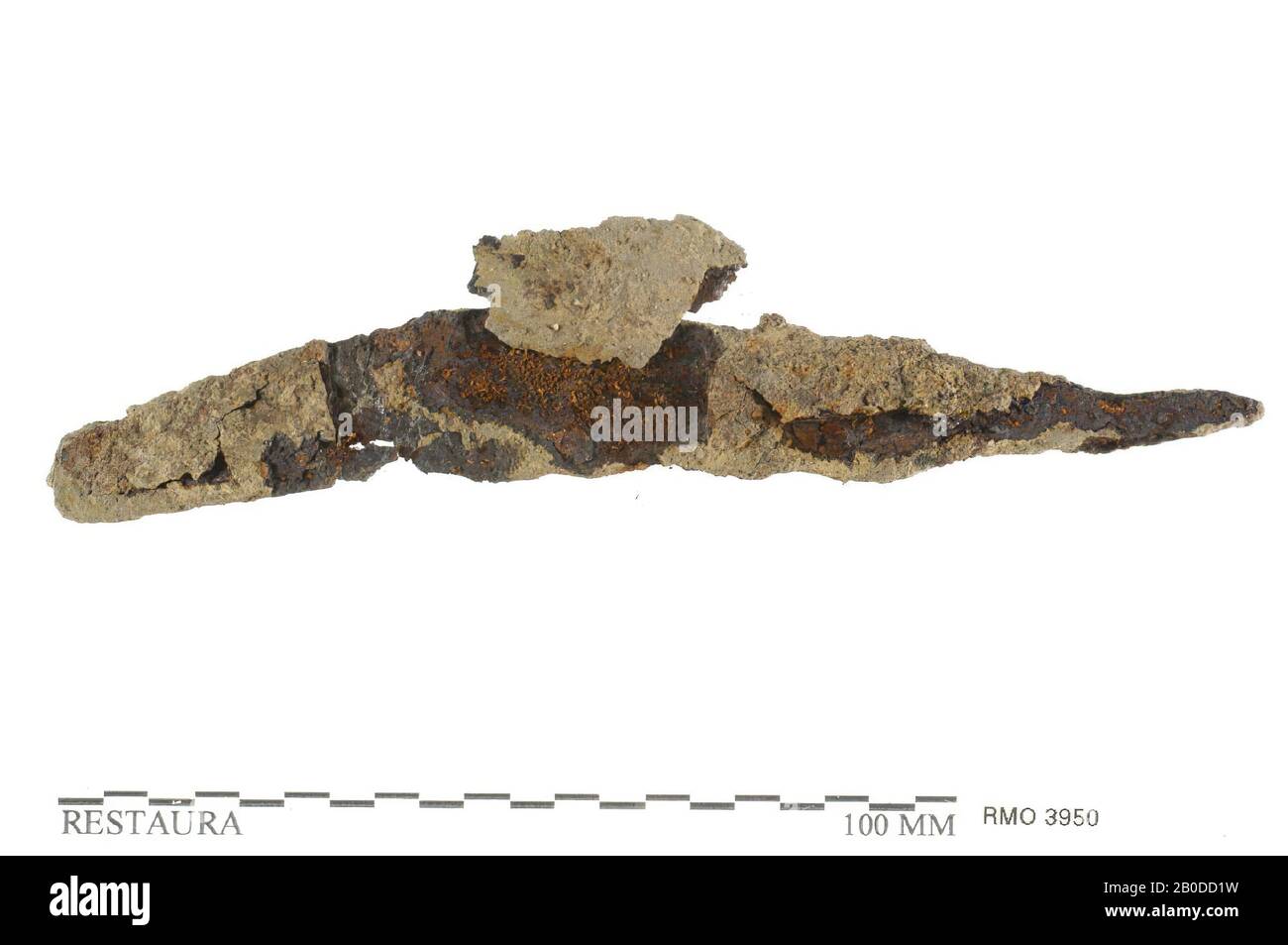 Coltello, coltello, ferro, 13,4 x 1,9 cm, x, Olanda, Utrecht, Wijk bij Duurstede, Wijk bij Duurstede, Dorestad Foto Stock