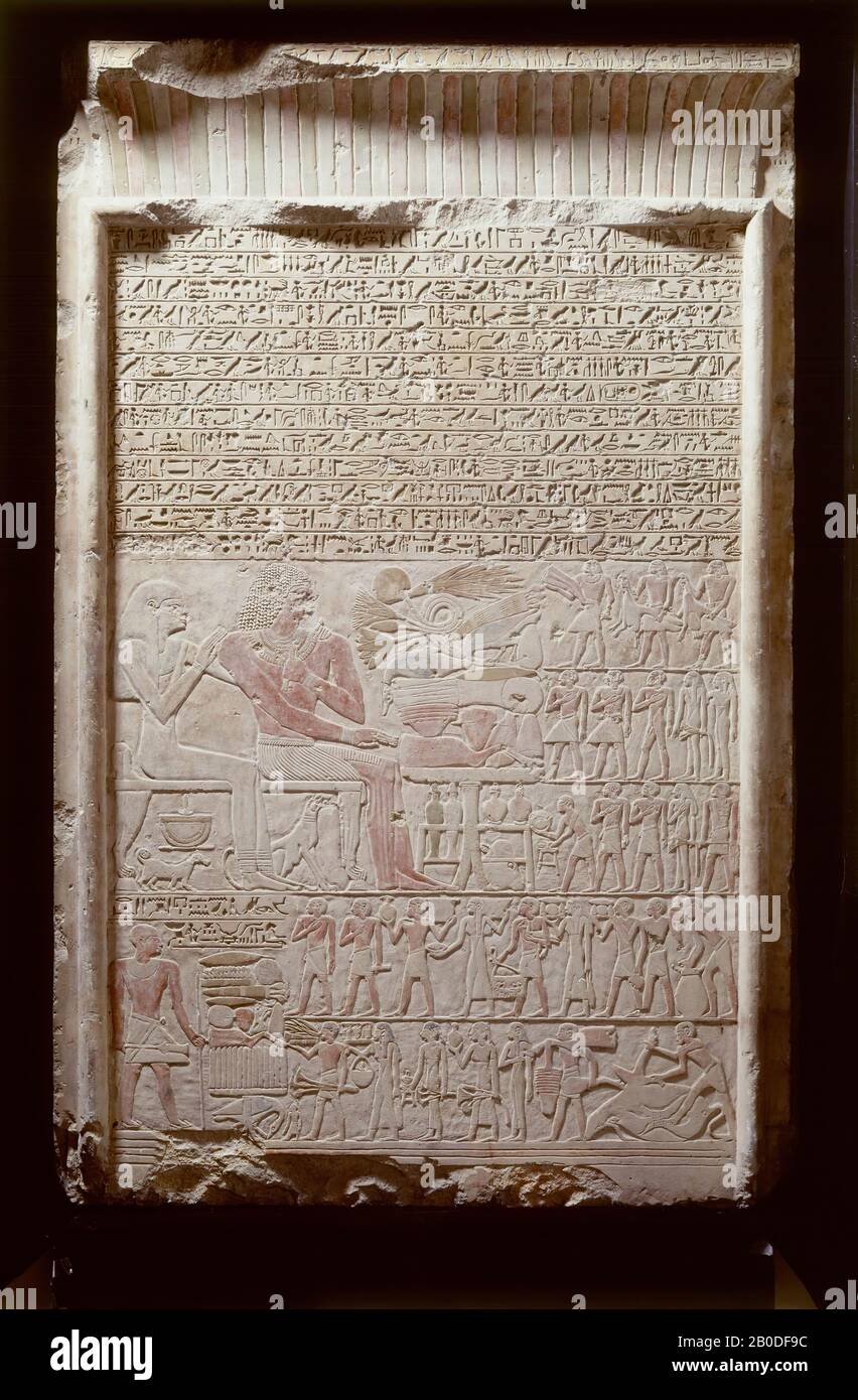 Egitto, stela, calcare, 160 × 105 × 26 cm, ca. 780kg, Medio Regno, Dinastia 12th, 42nd anno Amenemhat i 1934 AC, Egitto Foto Stock