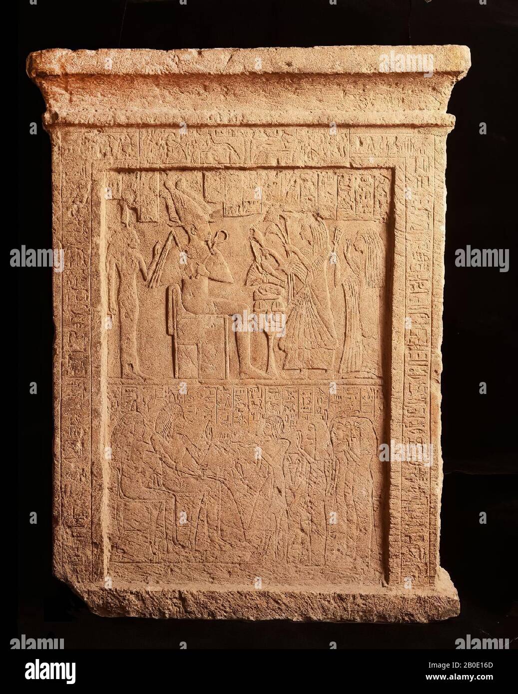 Egitto, stela, calcare, 88 x 67 cm, New Empire, Dinastia 19th, Egitto Foto Stock