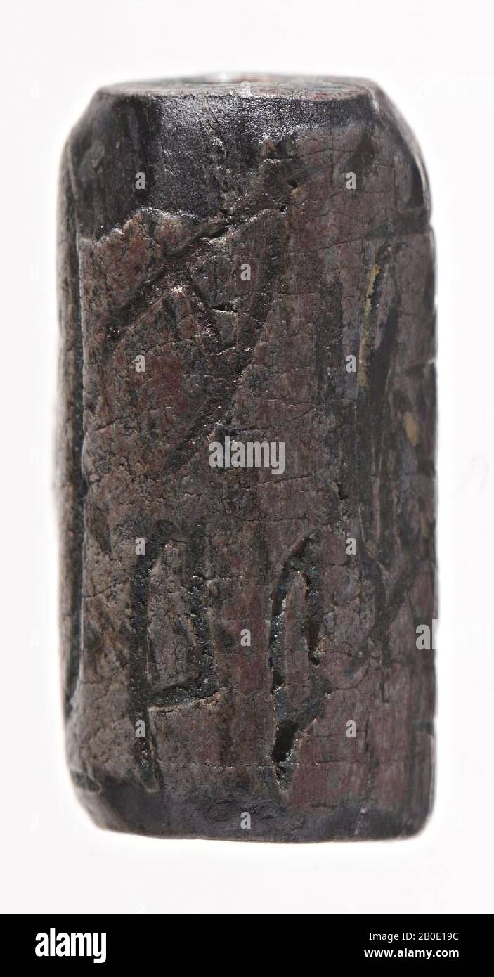 Egitto, sigillo, guarnizione cilindrica, pietra, steatite, 1,5 cm, Regno Centrale, Dinastia 12th, Amenemhat III, Egitto Foto Stock