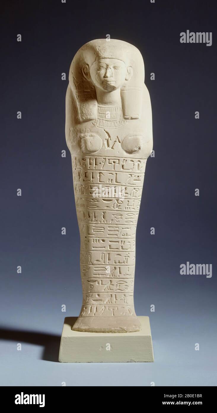 Egitto, Ushebti, calcare, 42 x 13 cm, New Empire, Dinastia 18th, Amenhotep III 1388-1351 a.C., Egitto Foto Stock