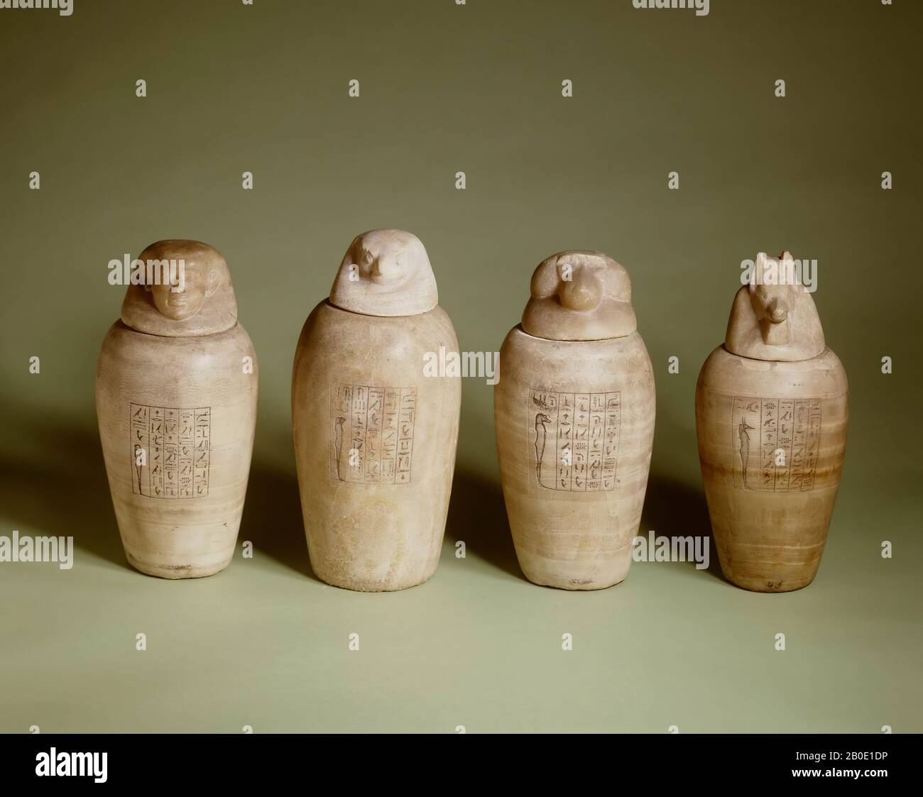 Egitto, canope, alabastro, 37 cm, Tardo Periodo, Egitto Foto Stock