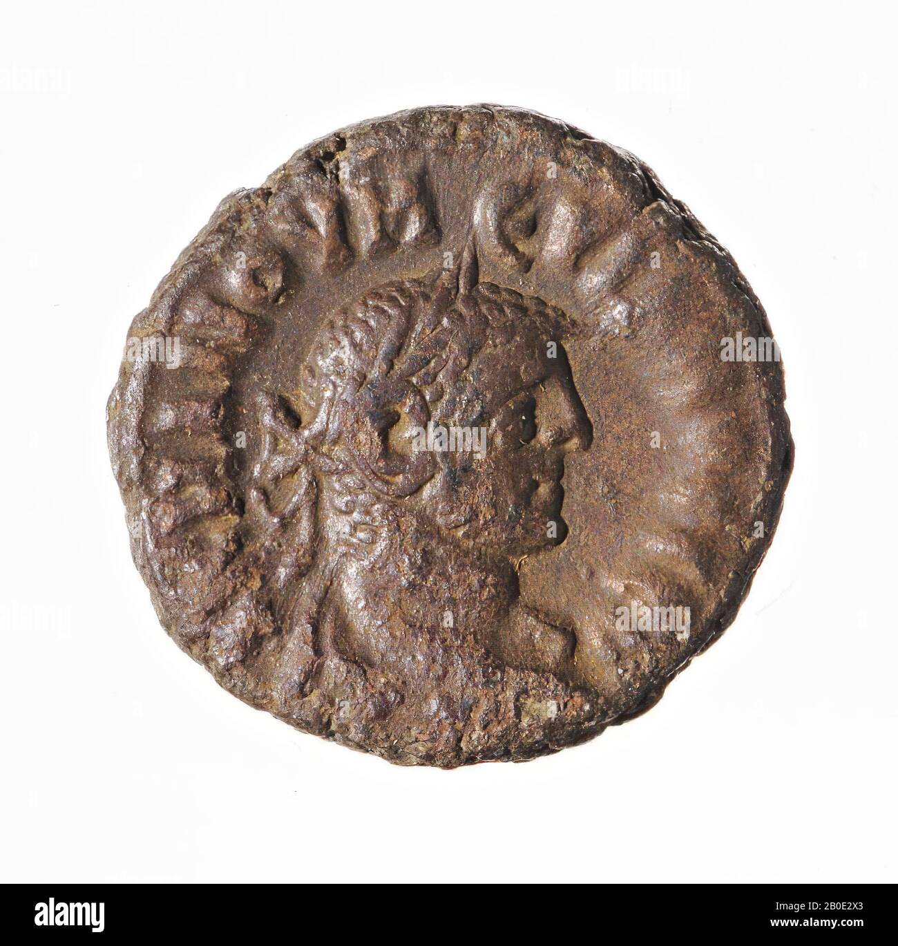 Moneta, tetraradrachm di Numerian, anno 3, Vz: Busto imperiale r., Drappeggio, a K M A NOUM-ERIANOS SEB, Kz: Nike n.r. con corona e ramo di palma, ETOUS gamma (anno 3), menta, radtetrachm, Numerian, metallo, trilione, Diam. 19 mm, peso 8,13 gr, periodo greco-romano, periodo imperiale romano 284, Egitto Foto Stock