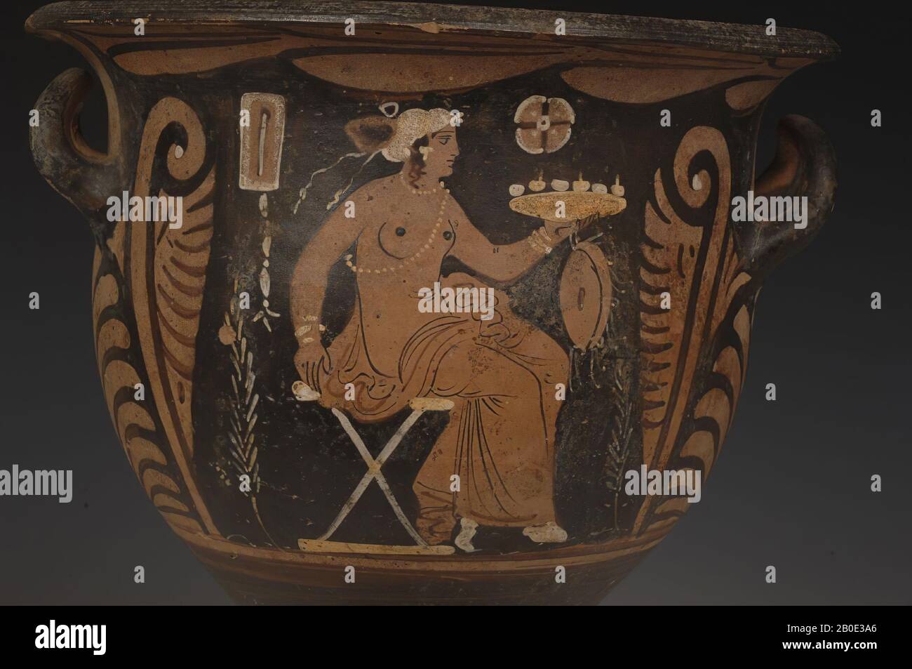 Figurine, terracotta, L 1,7 cm, H 3,7 cm, Periodo babilonese, ignoto Foto Stock