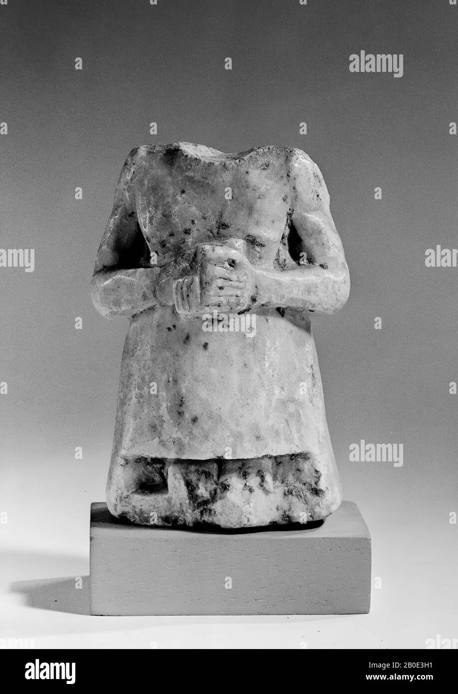 Antico Vicino Oriente, scultura, pietra, marmo, H 8,8 cm, L 4,3 cm, Età del Bronzo Antico intorno al 2400 a.C., Iraq Foto Stock