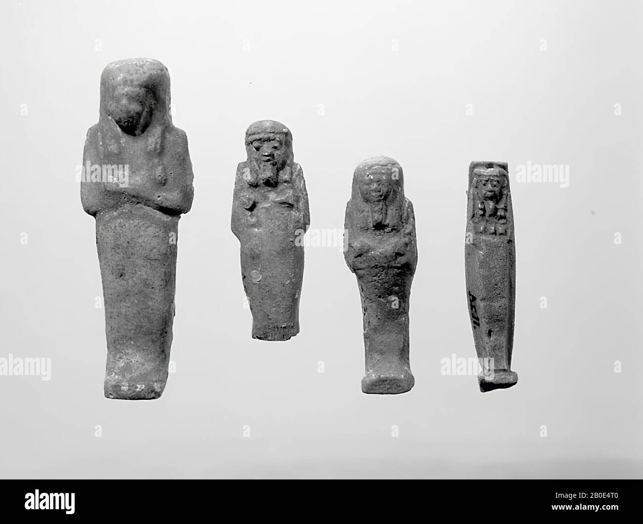 Mummy-like, senza iscrizione, shabbat, faience, 6,8 x 1,5 cm, Tardo Periodo, Egitto Foto Stock