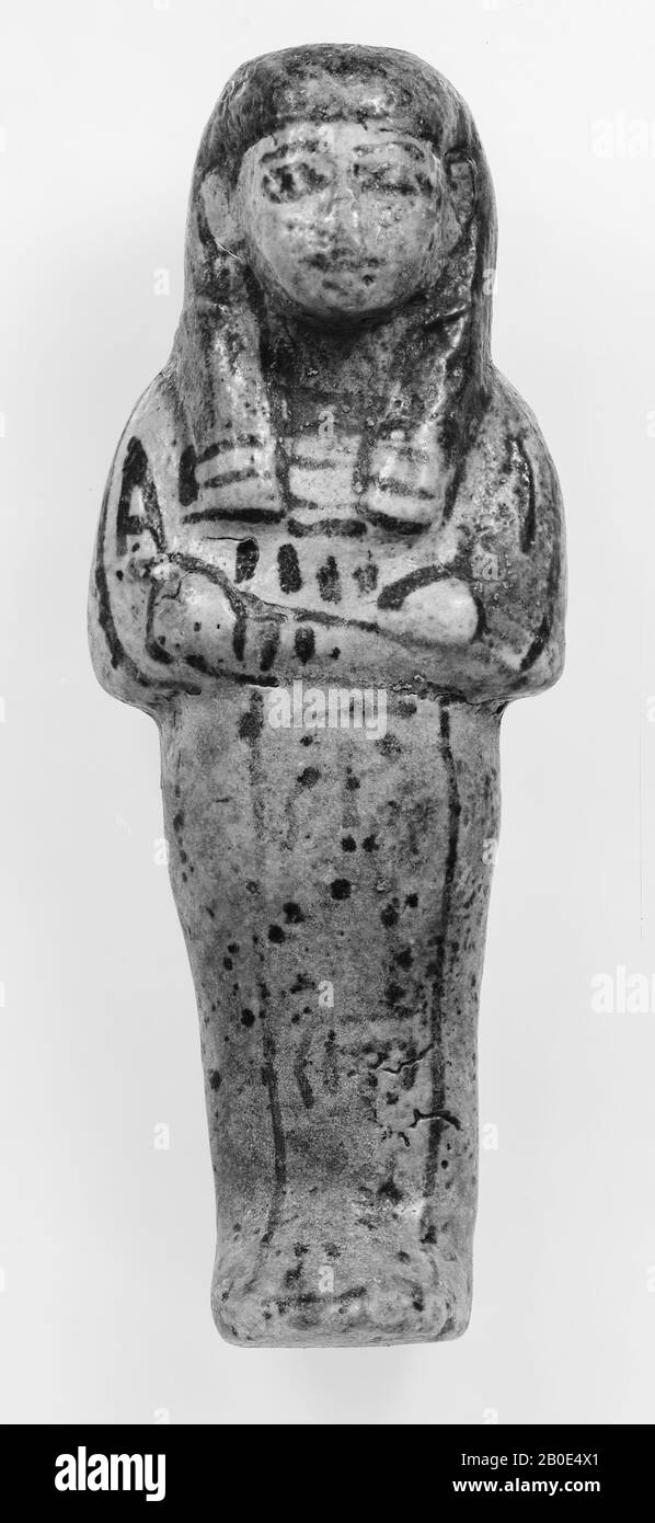 Egitto, Ushebti, faience, 12 x 4,6 cm, New Empire, 19th Dynasty, Egitto Foto Stock