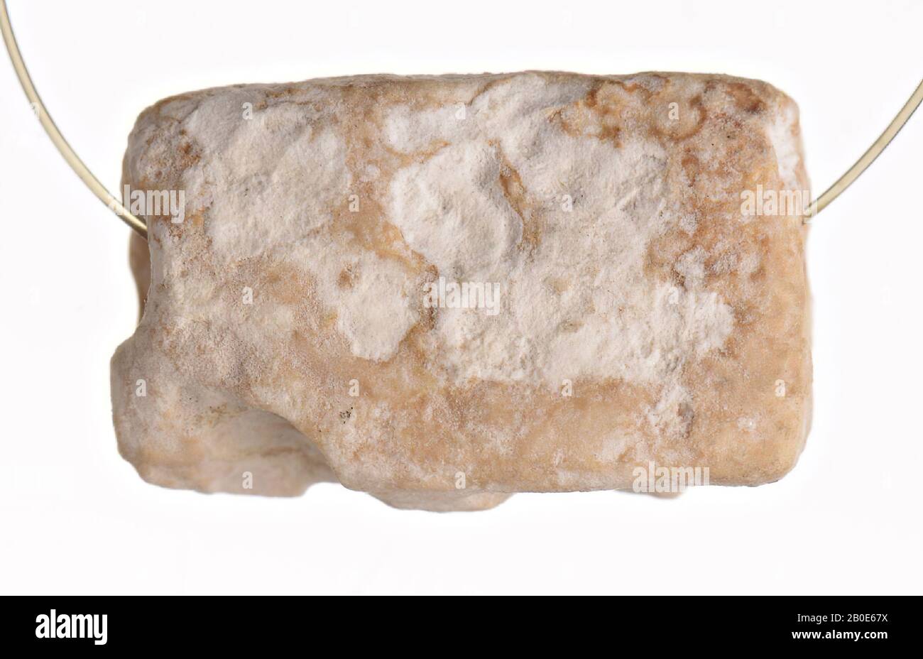 Perline, terracotta, 0,7 x 1,3 cm, spessore 0,6 cm, Iran Foto Stock