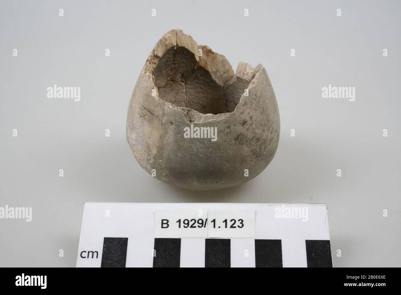 Vasellame, pietra, alabastro, H 7,4 cm, D 7,7 cm, Palestina Foto Stock