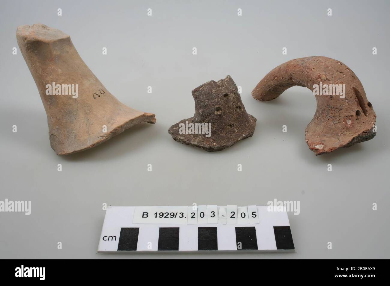 Shard, manico, terracotta, 1: 10,5 cm, Israele Foto Stock