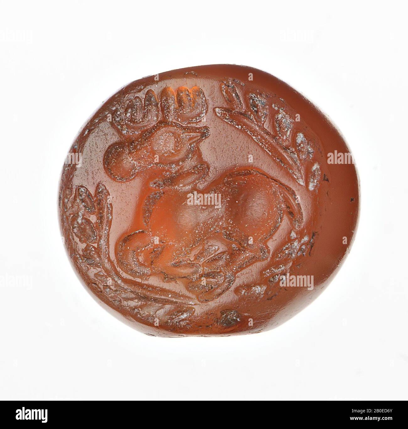 Francobollo, pietra, carnelia, ø 0,7 cm, Iran Foto Stock