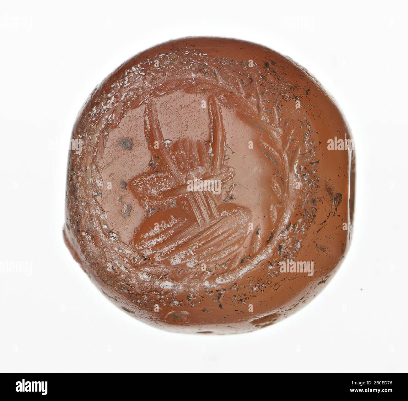 Francobollo, pietra, carnelia, ø 1,2 cm, Iran Foto Stock