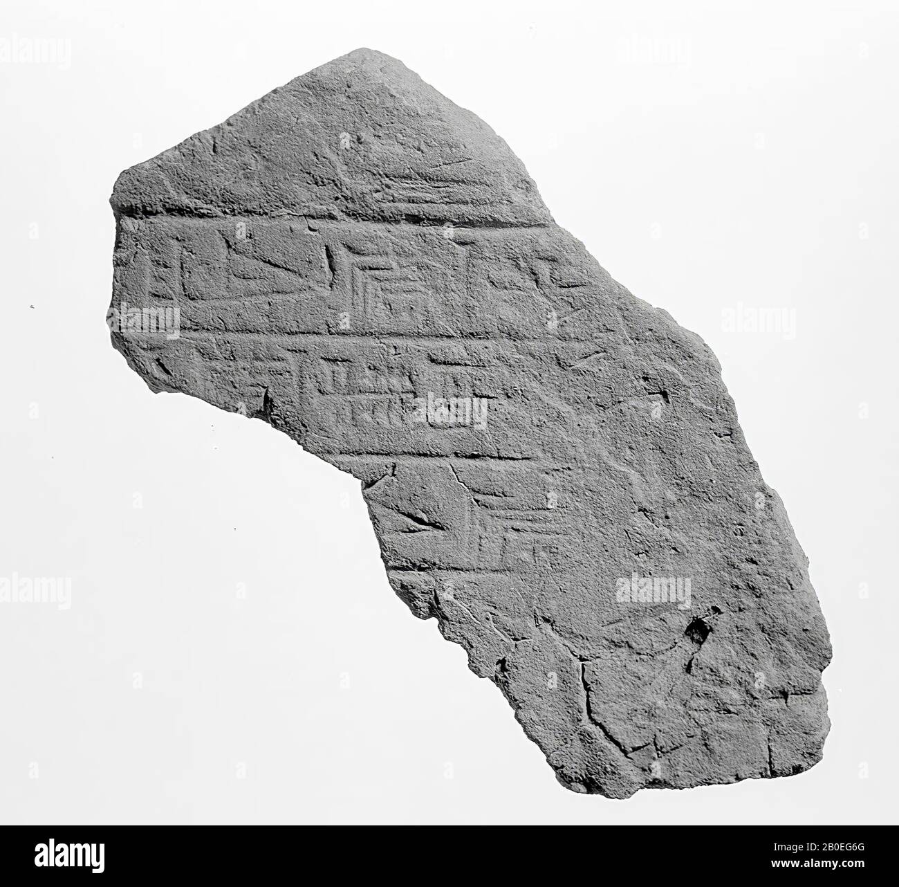 Elemento da costruzione, iscrizione, ceramica, L 16 cm, L 7,5 cm, H 7,5 cm, periodo neobabilonese 604-562 a.C., Iraq Foto Stock