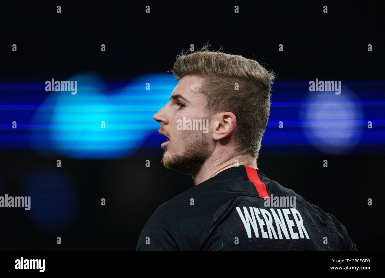 Londra, Regno Unito. 19th Feb, 2020. Timo Werner della RB Lipsia durante la partita della UEFA Champions League tra Tottenham Hotspur e la RB Leipzig allo stadio di Wembley, Londra, Inghilterra, il 19 febbraio 2020. Foto Di Andy Rowland. Credito: Prime Media Images/Alamy Live News Foto Stock