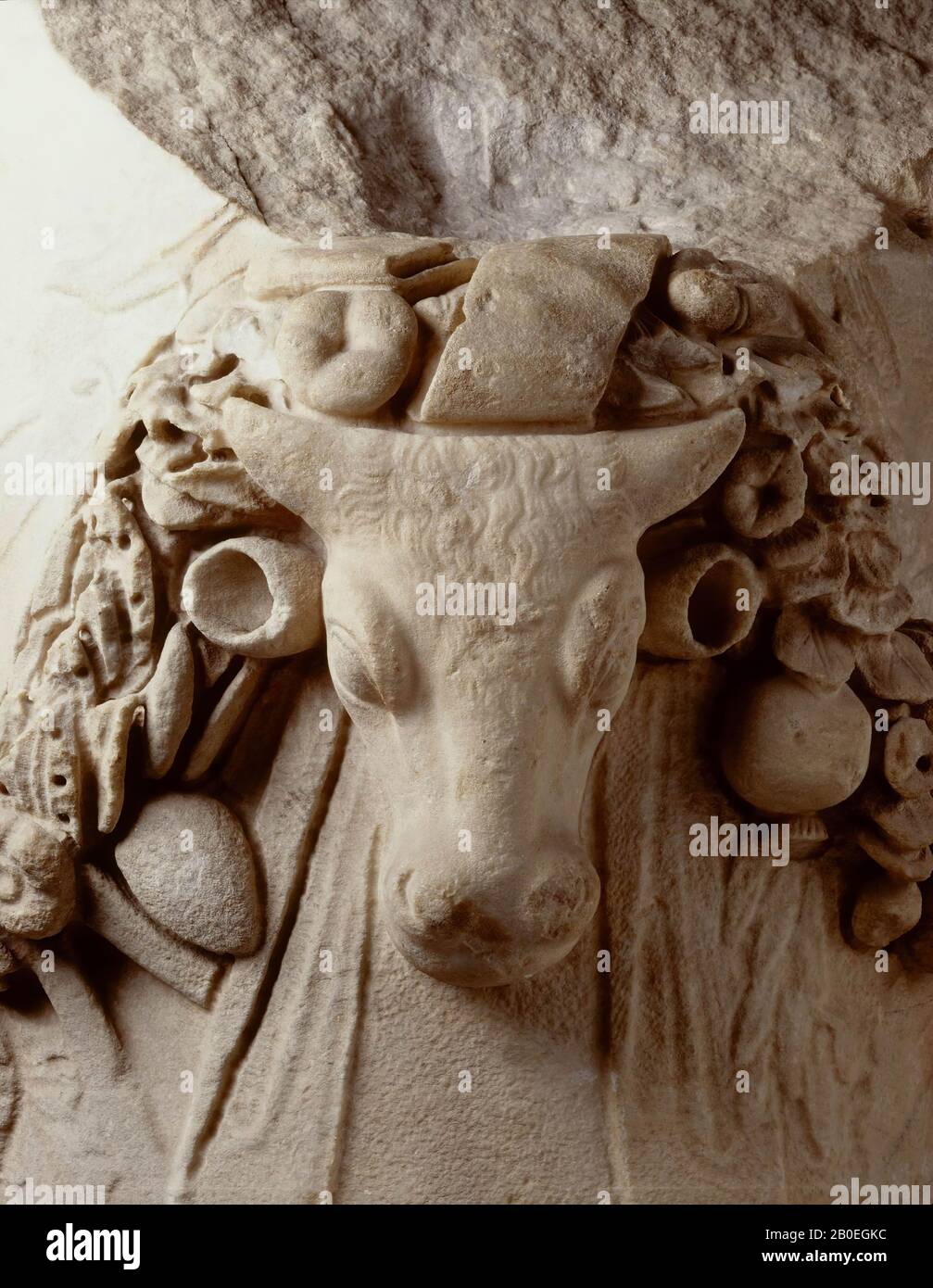 Antichità classica, altare, marmo, 99 cm, ora imperiale 100, 200, Grecia Foto Stock