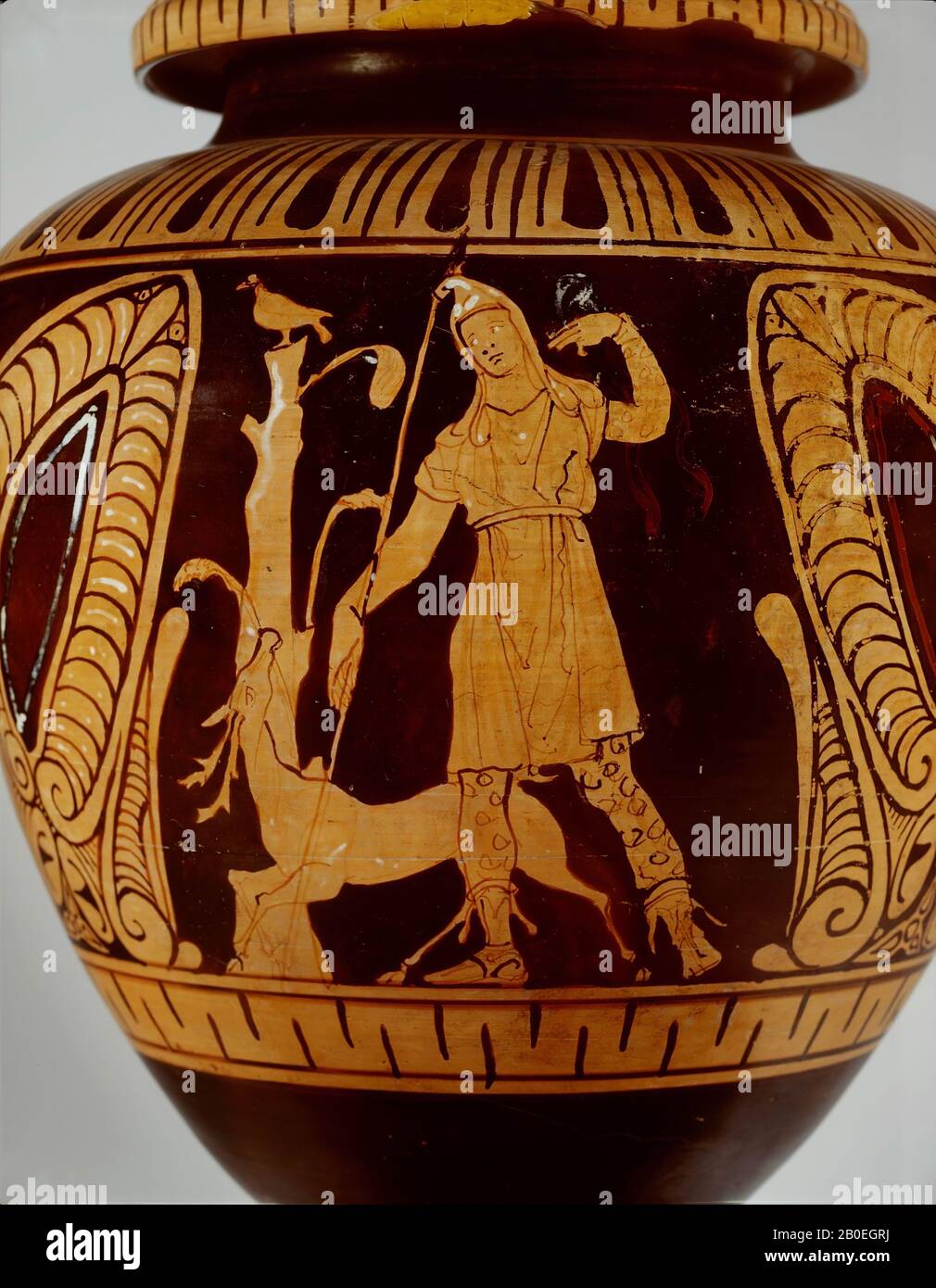 Stannos, ceramica, 35 cm, ø 18 cm, 310-300 a.C., Italia Foto Stock