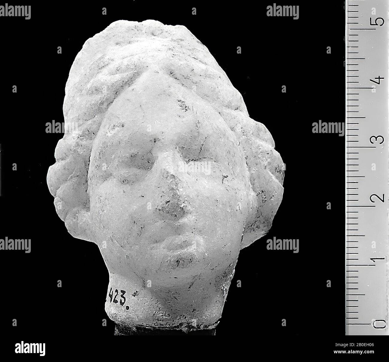 Antichità classica, testa femminile, marmo, 5 cm, tardo ellenistico, inizio imperiale -150, 100, Turchia Foto Stock