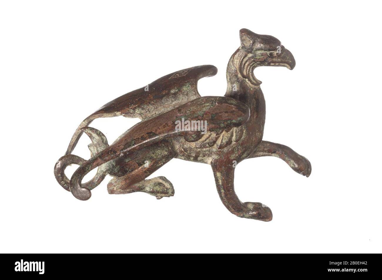 Figura animale, metallo, bronzo, 8 cm, bizantino, Olanda, Gelderland, Wijchen, Wijchen Foto Stock