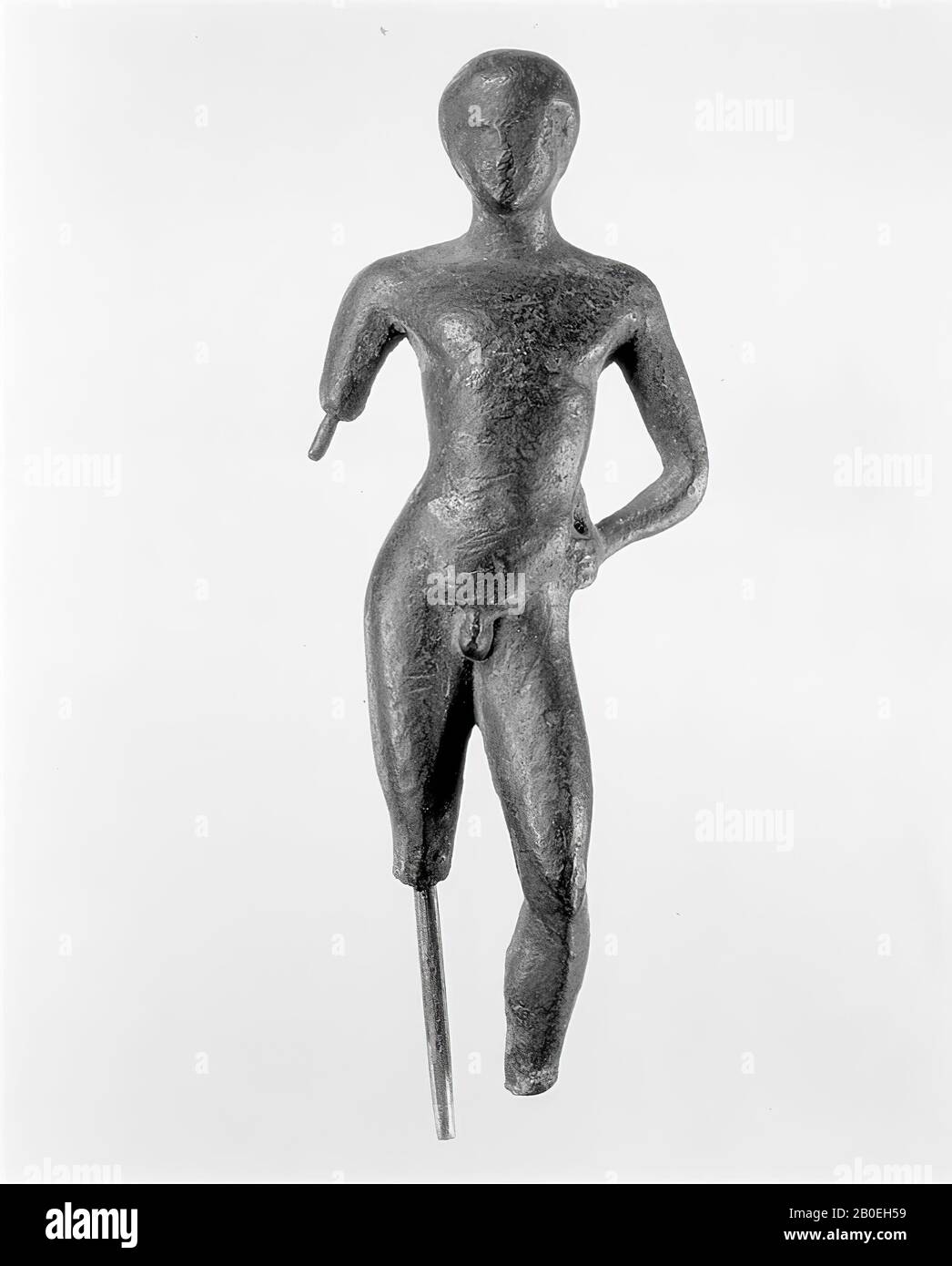 Antichità classica, statuetta, bronzo, 12,3 x 4,7 x circa 2,5 cm, posizione, Italia Foto Stock