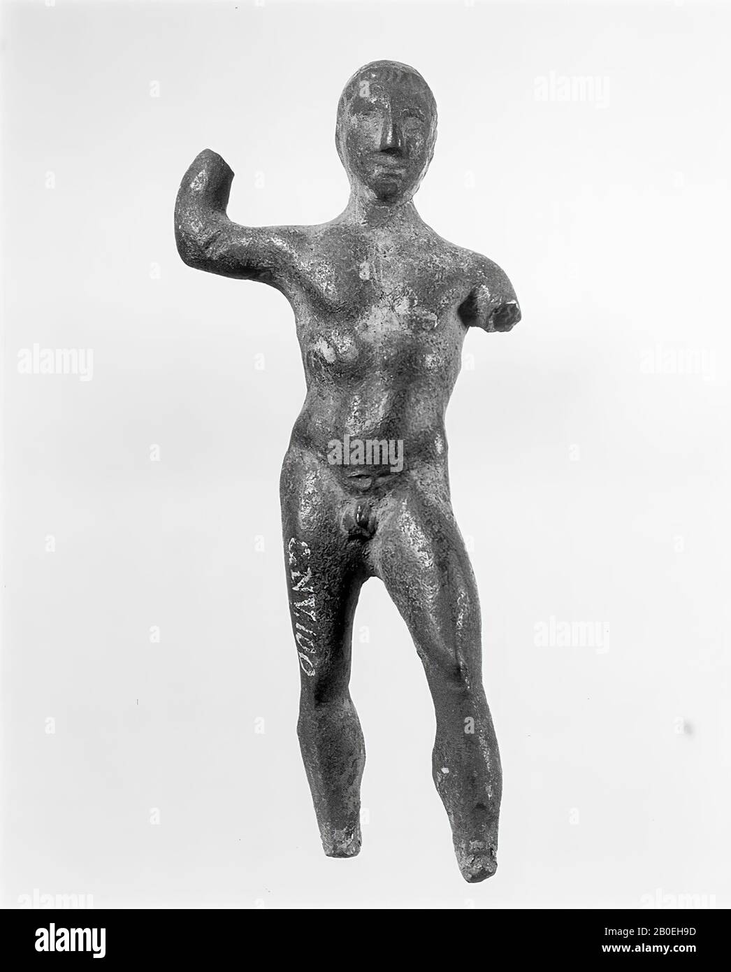 Antichità classica, statuetta, bronzo, 9,6 x 4 x 1,8 cm, Ubicazione, Grecia Foto Stock