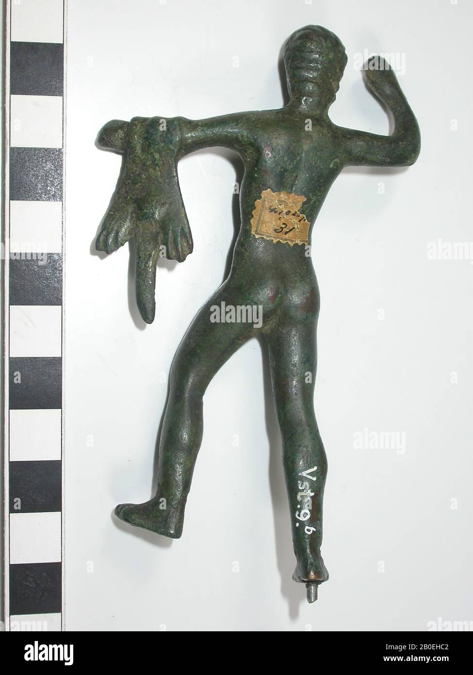Antichità classica, statuetta, bronzo, 10,5 cm, posizione, Italia Foto Stock