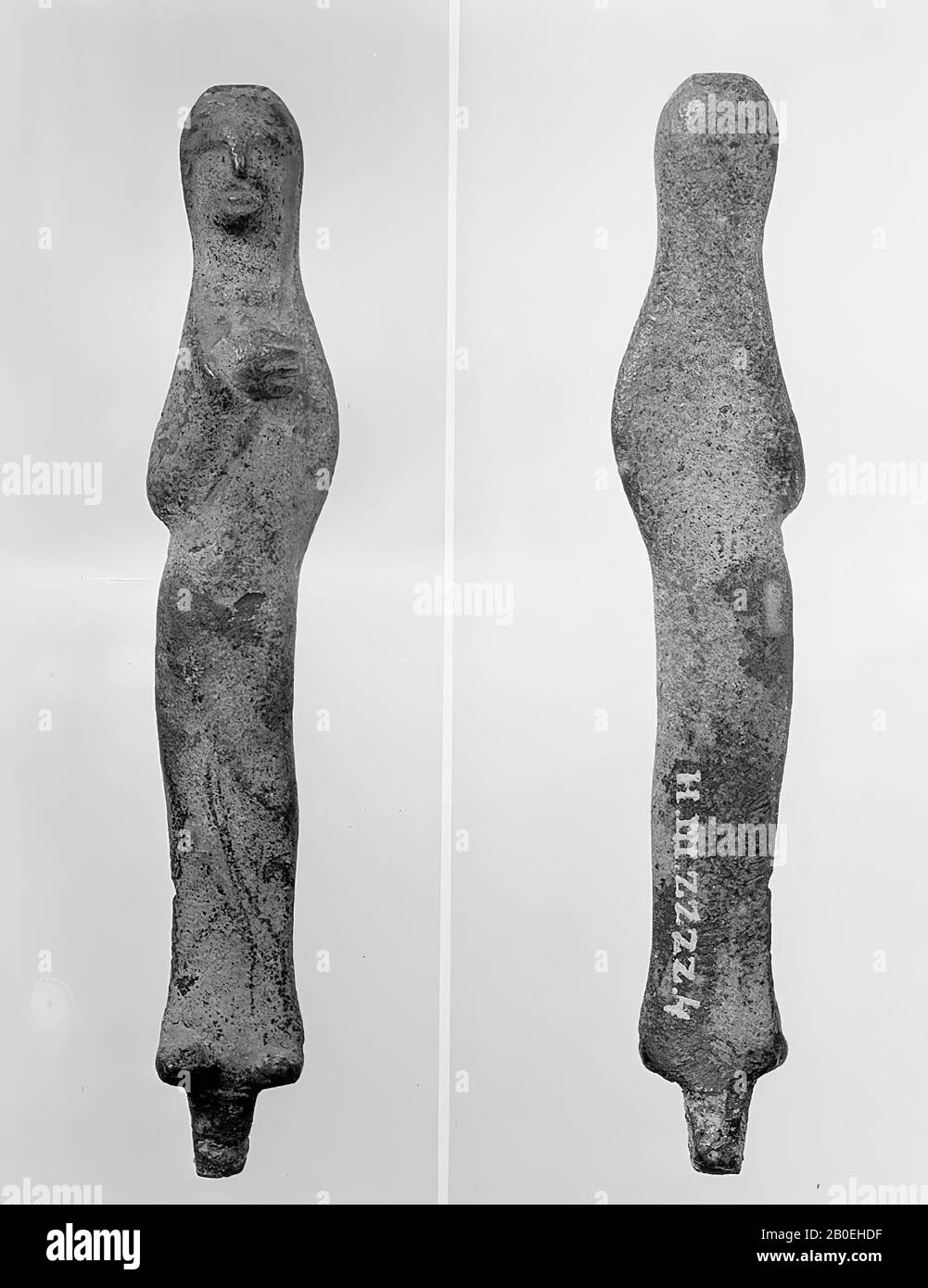 Antichità classica, statuetta, bronzo, 8,7 x 1,4 x 0,9 cm, posizione, Italia Foto Stock