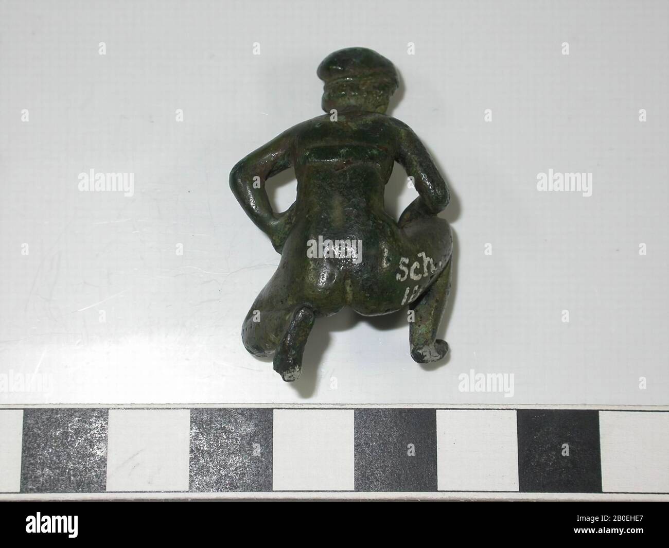Antichità classica, statuetta, bronzo, 4,5 cm, posizione, Italia Foto Stock