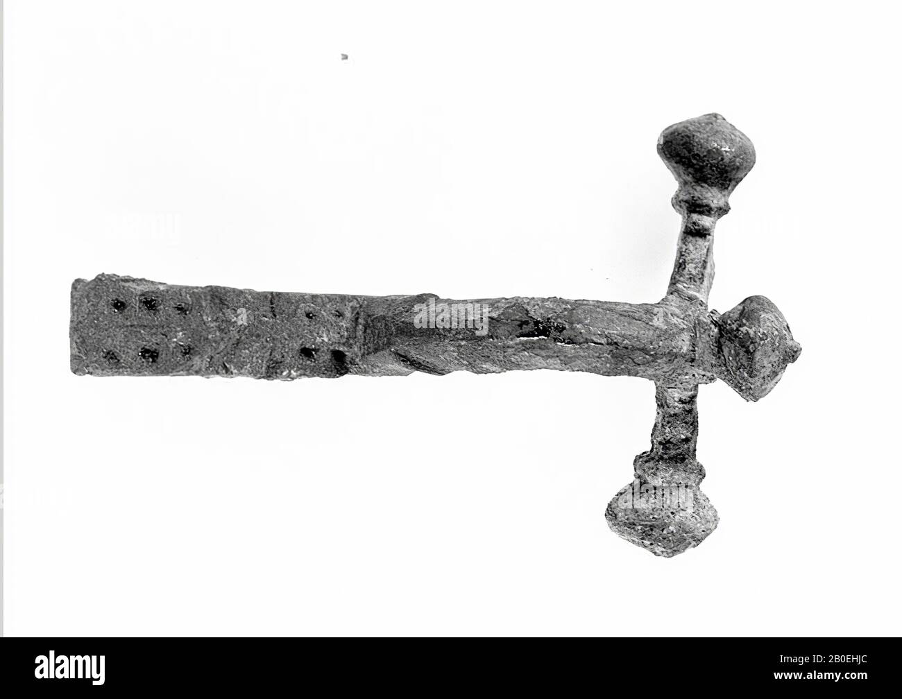 Fibula, fibula a balestra, bronzo, 2,2 x 4,5 x 7 cm, periodo romano 300 Foto Stock