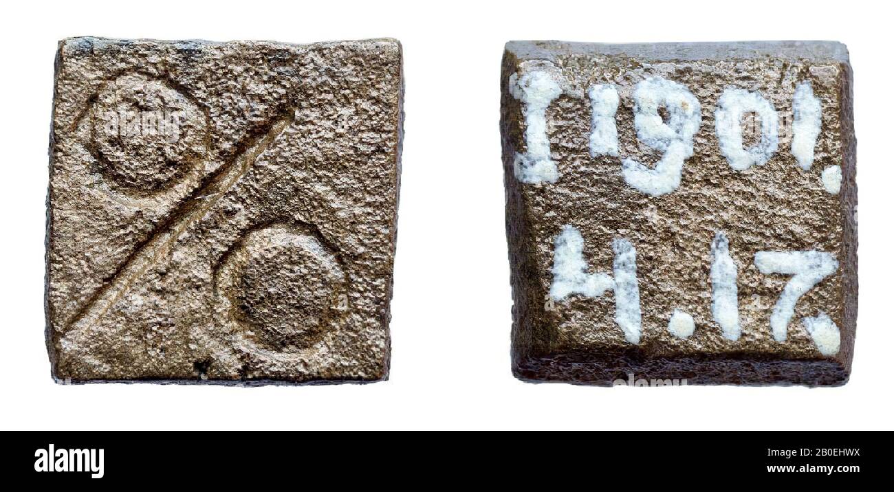 peso, bronzo, 0,9 x 0,92 x 0,3 cm, peso 2.16g, bizantino, tacchino Foto Stock