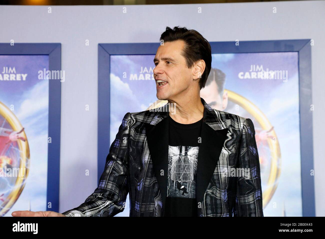 Los Angeles, California. 12th Feb, 2020. Los ANGELES - 12 FEBBRAIO: Jim Carrey allo Screening Speciale 'Sonic The Hedgehog' al Village Theatre il 12 febbraio 2020 a Westwood, California, agli arrivi per SONIC THE HEDGEHOG Special Screening, Regency Village Theatre - Westwood, Los Angeles, CA 12 febbraio 2020. Credito: Priscilla Grant/Everett Collection/Alamy Live News Foto Stock