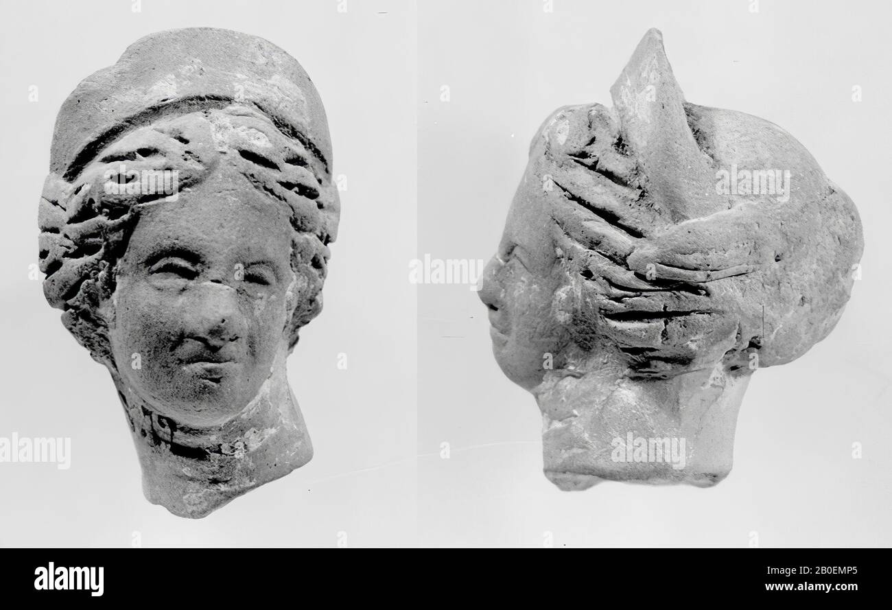 figurina, frammento, testa, ceramica, terracotta, 3,5 cm, ellenistica -110 Foto Stock