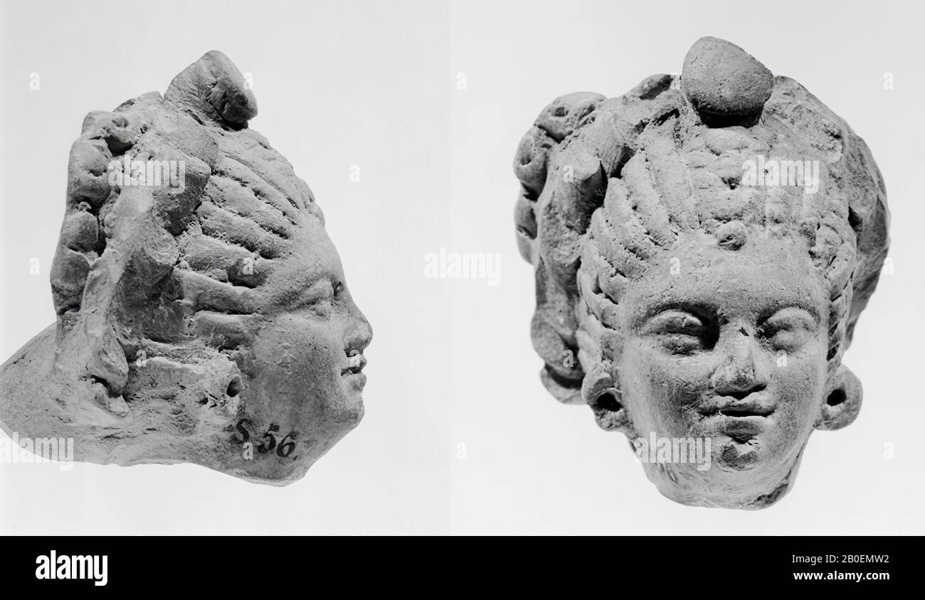 Figurina, frammento, testa, terracotta, terracotta, 5 cm, romano 50 Foto Stock