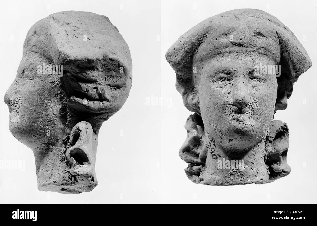 figurina, frammento, testa, terracotta, terracotta, 5 cm, ellenistica -200 Foto Stock