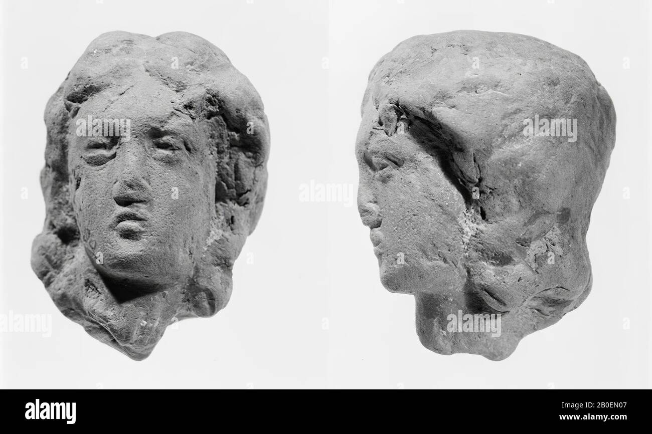 Figurina, frammento, testa, terracotta, terracotta, 4 cm, romano 0 Foto Stock