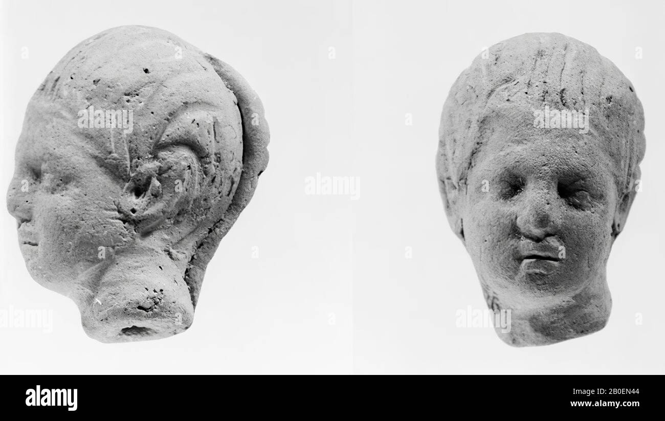 Figurina, frammento, testa, terracotta, terracotta, 3 cm, romano 0 Foto Stock