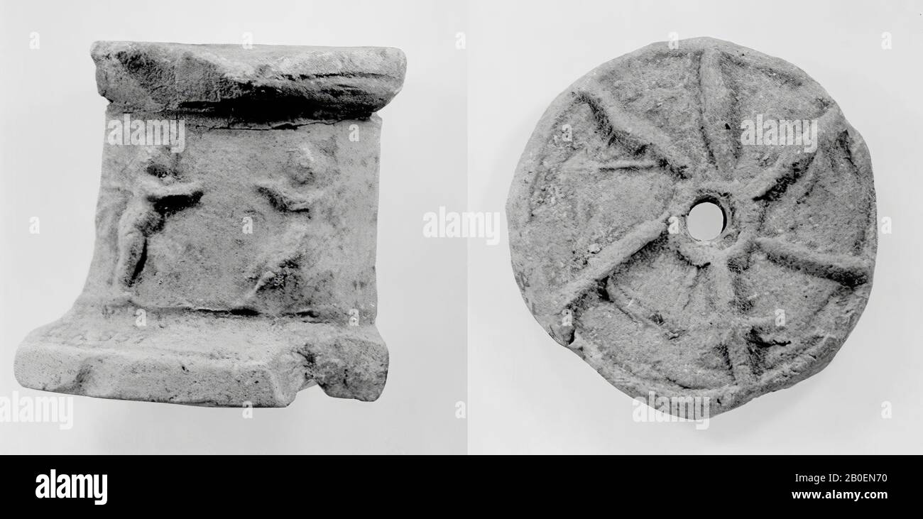 altare, frammento, terracotta, terracotta, 4,5 cm, ellenistico -330 Foto Stock
