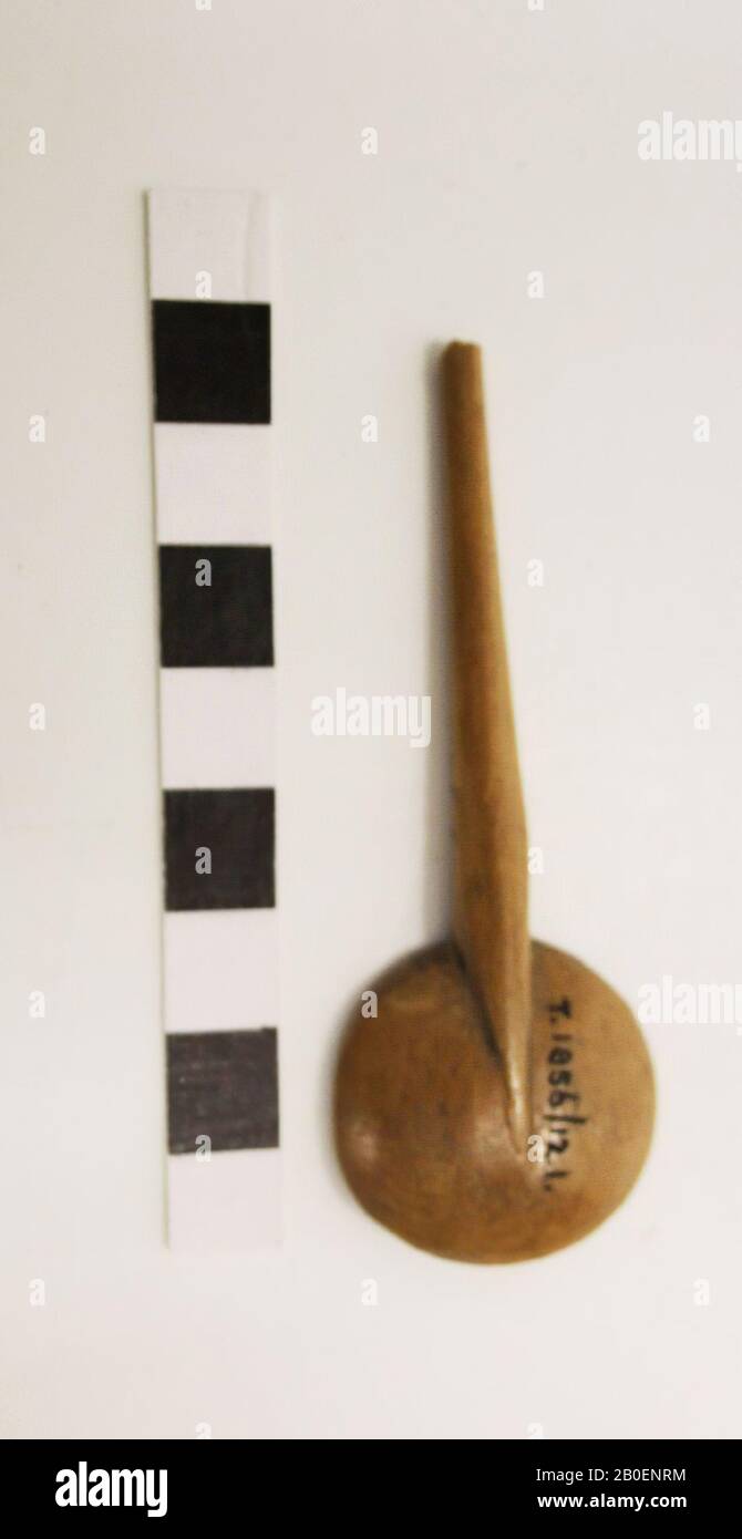 Cucchiaio, osso (?), legno (?), 7,2 x 2,5 x 0,6 cm Foto Stock