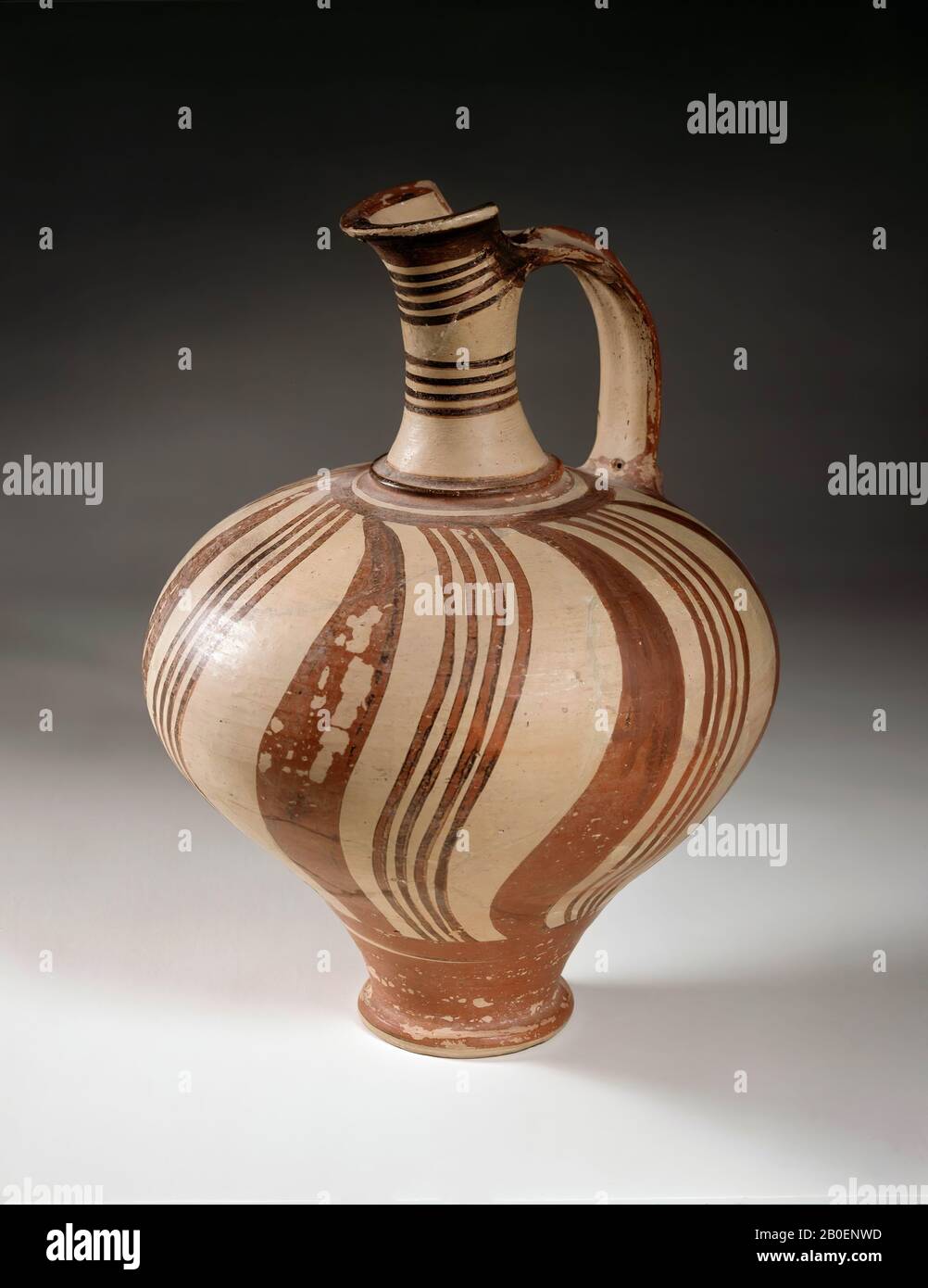Bicchiere da vino miceneo (Late-Helladic IIIA1)., vaso, brocca, terracotta, preistorica, LB, LH III A1, 28,9 cm, ø 21,3 cm, Late Helladic III A1 ca. 1400 AC, Egitto , Grecia Foto Stock