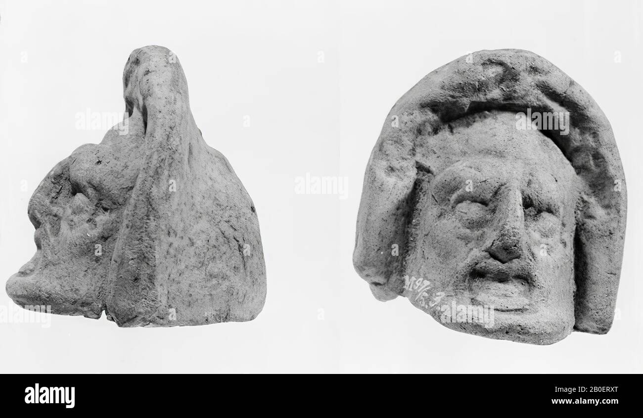 maschera, maschera tragedia, terracotta, 5.2 cm, ellenistica -300 Foto Stock