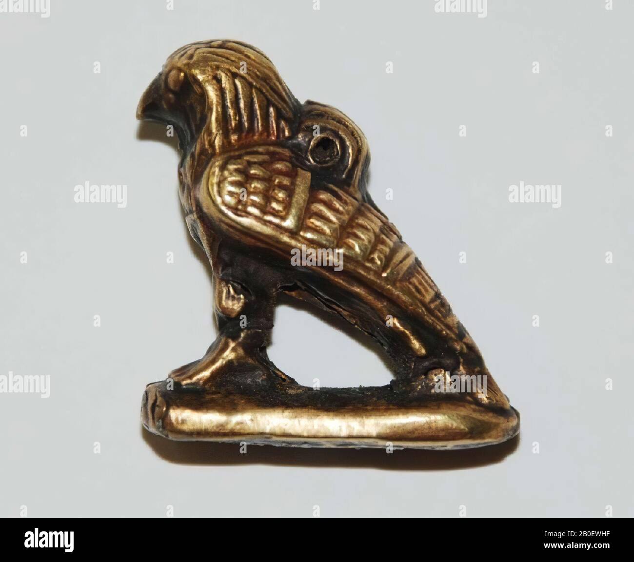 Pendente, falco, pendente, oro, a 2.4 x L 1.1 x P 2.3 cm, Egitto Foto Stock