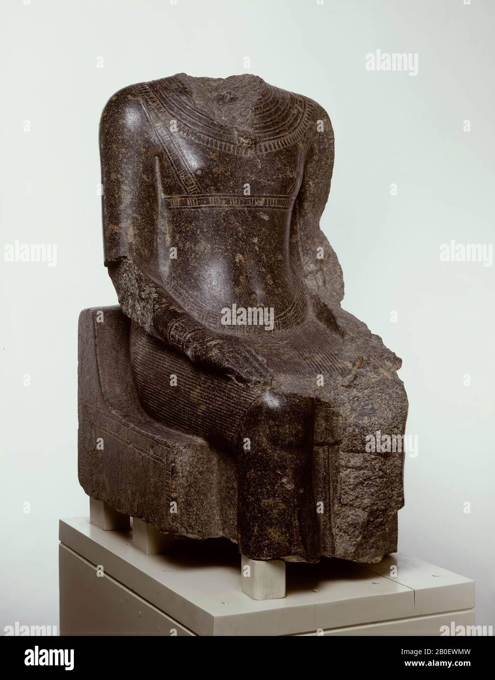 Statua seduta, re, Tutankhamun, statua, granodiorite, 67 x 33 x 54 cm, nuovo Regno, 18th dinastia 1550-1307 AC, Egitto Foto Stock