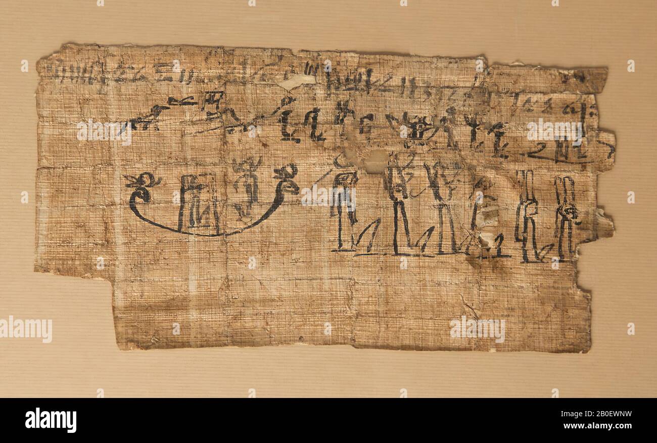 Egitto, calligrafia, ieratica, papiro, 11 x 21 cm Foto Stock