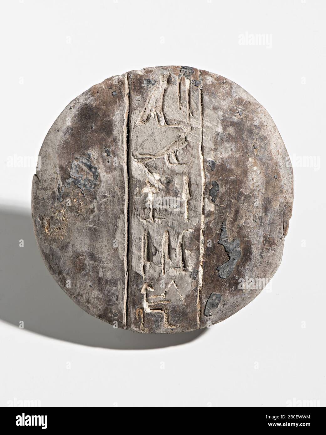 Bastone, iscrizione, Tii, bastone, legno, 3 x 7,4 cm, nuovo regno, Egitto Foto Stock