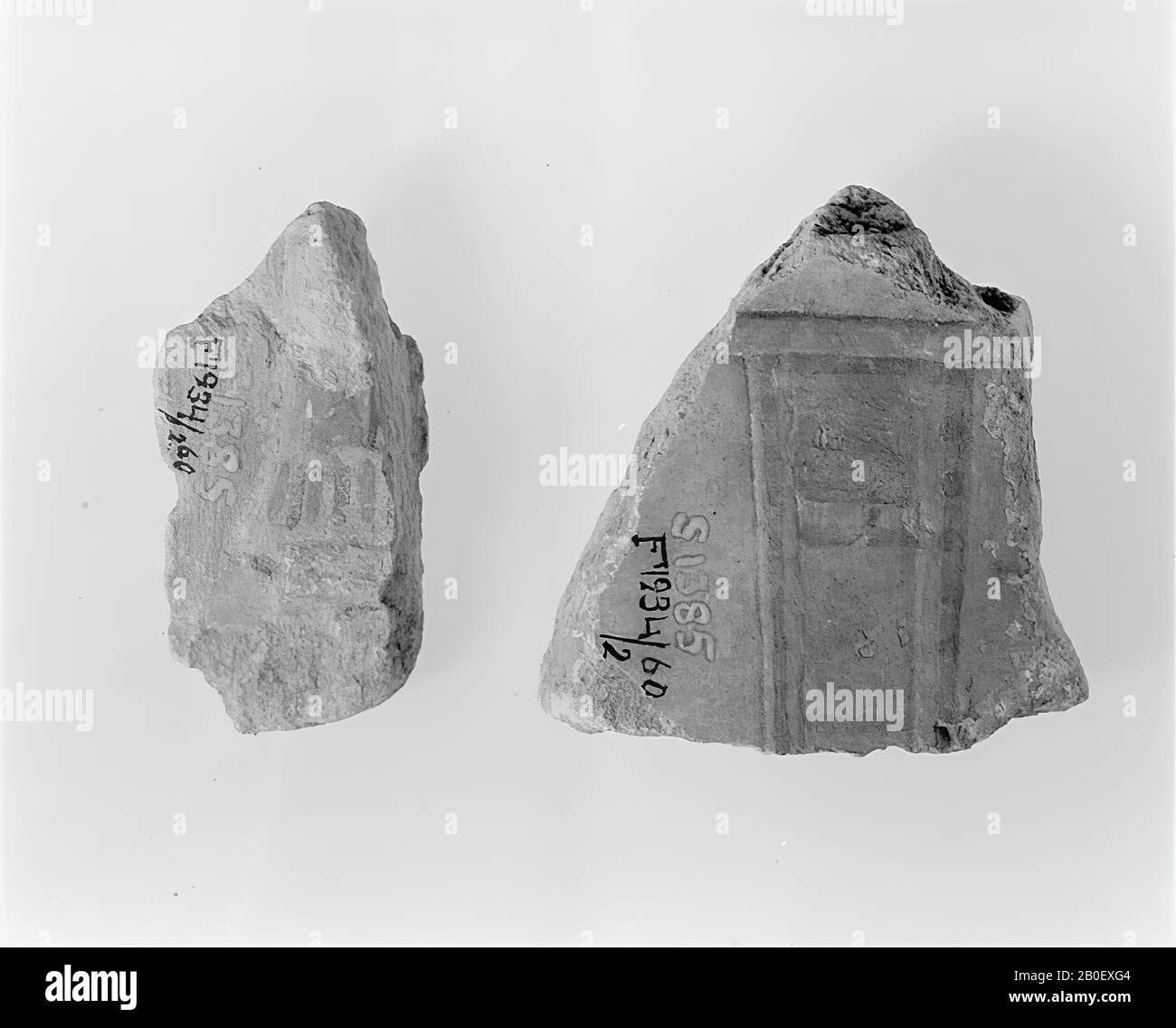 Scettro, abbigliamento, sollievo, calcare, Regno Medio, Dinastia 12th, Egitto Foto Stock