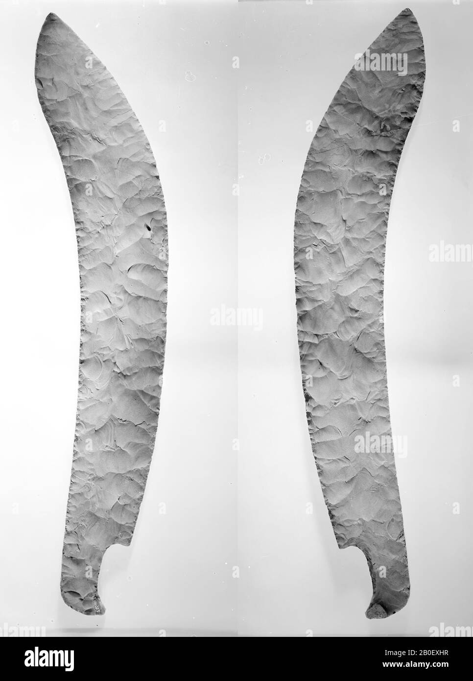 Coltello, artefatto, coltello, selce, 52 × 13 cm, Preistoria, Neolitico, Egitto Foto Stock