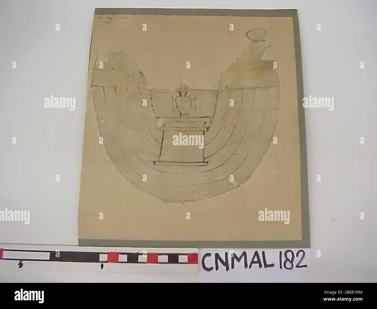 Tessuto, colletto, vaso cardiaco, naos, tappezzeria, tessuto, biancheria, 22 x 20,5 cm, Egitto Foto Stock