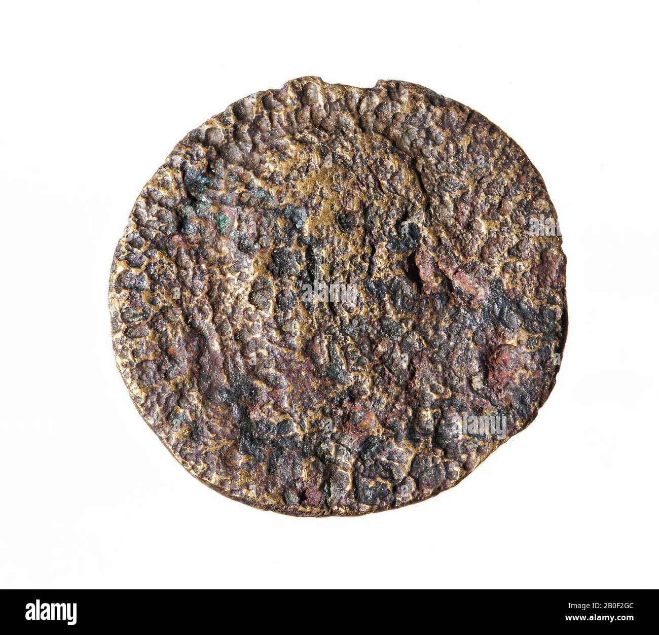 VZ: Capo n.r., Kz: Personificazione in piedi l. S C, valuta, dupondius, Traiano, metallo, rame, Diam. 24 mm, peso 3,97 gr, roman 103-117, Paesi Bassi, Olanda meridionale, Katwijk, Valkenburg Foto Stock