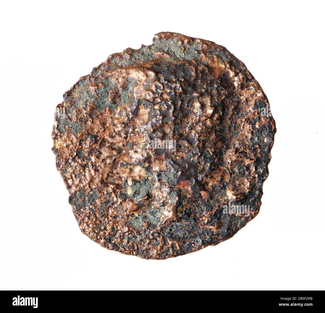 VZ: Titolo n.l., Kz: S C con testo tutto intorno, moneta, asse, caligula, metallo, rame, diam. 25 mm, peso 3,27 gr, roman 37-41, Olanda del Sud, Katwijk, Valkenburg Foto Stock