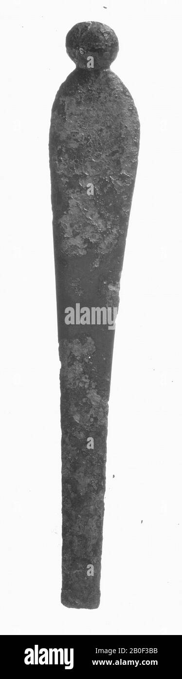 Fusto in bronzo, fusto, metallo, bronzo, lunghezza: 11 cm, romano 40-250, Paesi Bassi, Olanda meridionale, Katwijk, Valkenburg Foto Stock